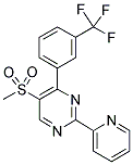 5-(METHYLSULPHONYL)-2-(PYRIDIN-2-YL)-4-[3-(TRIFLUOROMETHYL)PHENYL]PYRIMIDINE 结构式