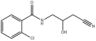 2-CHLORO-N-(3-CYANO-2-HYDROXYPROPYL)BENZENECARBOXAMIDE 结构式