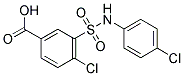 4-CHLORO-3-(4-CHLORO-PHENYLSULFAMOYL)-BENZOIC ACID 结构式
