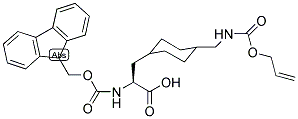 (S)-FMOC-(4-ALLOC-AMINOMETHYL)-CYCLOHEXYLALANINE 结构式