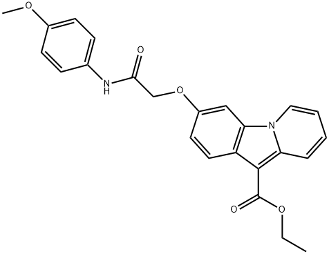 ETHYL 3-[2-(4-METHOXYANILINO)-2-OXOETHOXY]PYRIDO[1,2-A]INDOLE-10-CARBOXYLATE 结构式