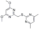 2-[[(4,6-DIMETHOXYPYRIMIDIN-2-YL)METHYL]THIO]-4,6-DIMETHYLPYRIMIDINE 结构式