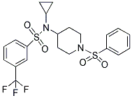 N-CYCLOPROPYL-N-[(PHENYLSULPHONYL)PIPERIDIN-4-YL]-3-(TRIFLUOROMETHYL)BENZENESULPHONAMIDE 结构式