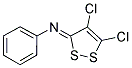 N-[(3Z)-4,5-DICHLORO-3H-1,2-DITHIOL-3-YLIDENE]-N-PHENYLAMINE 结构式