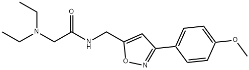 2-(DIETHYLAMINO)-N-([3-(4-METHOXYPHENYL)-5-ISOXAZOLYL]METHYL)ACETAMIDE 结构式