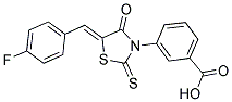 3-[(5Z)-5-(4-FLUOROBENZYLIDENE)-4-OXO-2-THIOXO-1,3-THIAZOLIDIN-3-YL]BENZOIC ACID 结构式