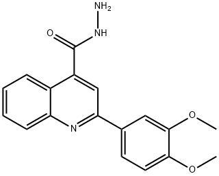 2-(3,4-二甲氧苯基)-4-喹啉卡巴肼 结构式