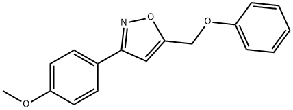 3-(4-METHOXYPHENYL)-5-(PHENOXYMETHYL)ISOXAZOLE 结构式