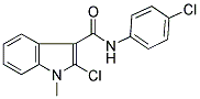 2-CHLORO-N-(4-CHLOROPHENYL)-1-METHYL-1H-INDOLE-3-CARBOXAMIDE 结构式