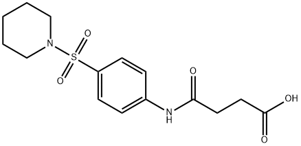 N-[4-(PIPERIDINE-1-SULFONYL)-PHENYL]-SUCCINAMIC ACID 结构式