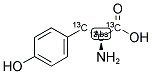 L-4-羟基苯基丙氨酸-1,2,3-13C3 结构式