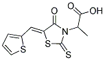 2-(4-OXO-5-THIOPHEN-2-YLMETHYLENE-2-THIOXO-THIAZOLIDIN-3-YL)-PROPIONIC ACID 结构式