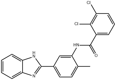 N-[5-(1H-BENZIMIDAZOL-2-YL)-2-METHYLPHENYL]-2,3-DICHLOROBENZAMIDE 结构式