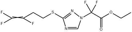Ethyl 2,2-difluoro-2-(3-[(3,4,4-trifluoro-3-butenyl)sulfanyl]-1H-1,2,4-triazol-1-yl)acetate 结构式