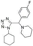 1-((1-CYCLOHEXYL-1H-TETRAZOL-5-YL)(4-FLUOROPHENYL)METHYL)PIPERIDINE 结构式
