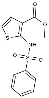 METHYL 2-[(PHENYLSULFONYL)AMINO]-3-THIOPHENECARBOXYLATE 结构式