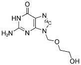 Acyclovir, [8-14C]- 结构式