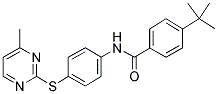 4-TERT-BUTYL-N-[4-[(4-METHYLPYRIMIDIN-2-YL)THIO]PHENYL]BENZAMIDE 结构式