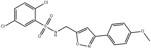 2,5-DICHLORO-N-([3-(4-METHOXYPHENYL)-5-ISOXAZOLYL]METHYL)BENZENESULFONAMIDE 结构式