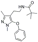 N-[2-(1,3-DIMETHYL-5-PHENOXY-1H-PYRAZOL-4-YL)ETHYL]-2,2-DIMETHYLPROPANAMIDE 结构式