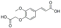 3-[4-(CARBOXYMETHOXY)-3-METHOXYPHENYL]ACRYLIC ACID 结构式