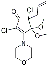 5-ALLYL-2,5-DICHLORO-4,4-DIMETHOXY-3-MORPHOLIN-4-YLCYCLOPENT-2-EN-1-ONE 结构式