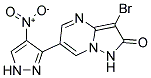 3-BROMO-6-(4-NITRO-1H-PYRAZOL-3-YL)PYRAZOLO[1,5-A]PYRIMIDIN-2(1H)-ONE 结构式