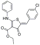 ETHYL (5Z)-2-ANILINO-5-(4-CHLOROBENZYLIDENE)-4-OXO-4,5-DIHYDROTHIOPHENE-3-CARBOXYLATE 结构式