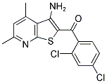 (3-AMINO-4,6-DIMETHYL-THIENO[2,3-B]PYRIDIN-2-YL)-(2,4-DICHLORO-PHENYL)-METHANONE 结构式