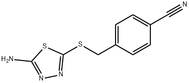 4-[[(5-氨基-1,3,4-噻二唑-2-基)硫代]甲基]苯甲腈 结构式