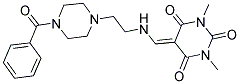 5-((2-(4-BENZOYLPIPERAZIN-1-YL)ETHYLAMINO)METHYLENE)-1,3-DIMETHYLPYRIMIDINE-2,4,6(1H,3H,5H)-TRIONE 结构式