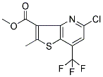 METHYL 5-CHLORO-2-METHYL-7-(TRIFLUOROMETHYL)THIENO[3,2-B]PYRIDINE-3-CARBOXYLATE 结构式