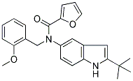 N-(2-TERT-BUTYL-(1H)-INDOL-5-YL)-N-(2-METHOXYBENZYL)FURAN-2-CARBOXAMIDE 结构式
