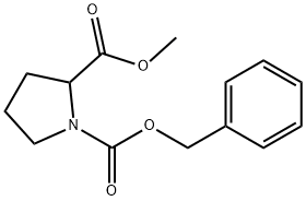 1-CBZ-吡咯烷-2-甲酸甲酯 结构式