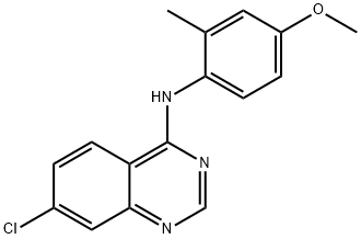 7-CHLORO-N-(4-METHOXY-2-METHYLPHENYL)-4-QUINAZOLINAMINE 结构式