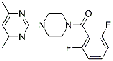 N-(2,6-DIFLUOROBENZOYL)-N'-(4,6-DIMETHYLPYRIMIDIN-2-YL)PIPERAZINE 结构式