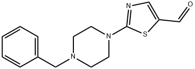 2-(4-苄基哌嗪-1-基)噻唑-5-甲醛 结构式