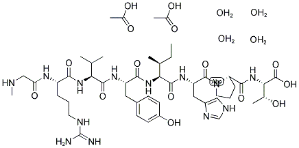 SAR-ARG-VAL-TYR-ILE-HIS-PRO-THR 2ACOH 4H2O 结构式