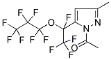 1-ACETYL-3(5)-[1-(HEPTAFLUOROPROP-1-OXY)TETRAFLUOROETHYL]-5(3)-(METHYL)PYRAZOLE 结构式