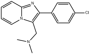 N-([2-(4-CHLOROPHENYL)IMIDAZO[1,2-A]PYRIDIN-3-YL]METHYL)-N,N-DIMETHYLAMINE 结构式