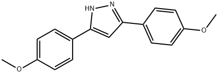 3,5-双(4-甲氧基苯基)-1H-吡唑 结构式