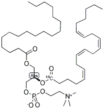 L-3-PHOSPHATIDYLCHOLINE,1-STEAROYL-2-[1-14C]ARACHIDONYL 结构式