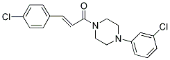 3-(4-CHLOROPHENYL)-1-[4-(3-CHLOROPHENYL)PIPERAZINO]-2-PROPEN-1-ONE 结构式