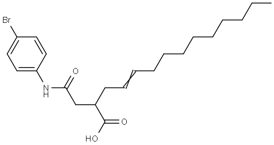 2-((N-(4-Bromophenyl)carbamoyl)methyl)tetradec-4-enoic acid 结构式