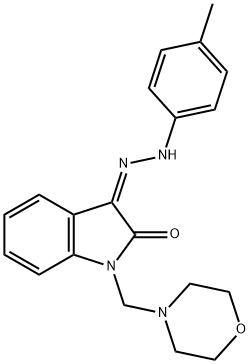 1-(MORPHOLINOMETHYL)-1H-INDOLE-2,3-DIONE 3-[N-(4-METHYLPHENYL)HYDRAZONE] 结构式