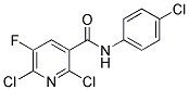 2,6-DICHLORO-N-(4-CHLOROPHENYL)-5-FLUORONICOTINAMIDE 结构式