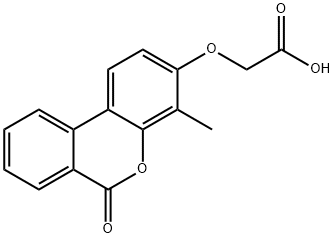 2-(4-甲基-6-氧代-苯并[C]异苯并吡喃-3-基)氧基乙酸 结构式