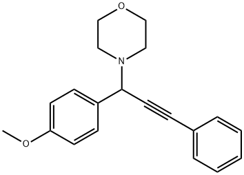 4-[1-(4-Methoxyphenyl)-3-phenylprop-2-ynyl]morpholine 结构式
