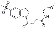 2,3-DIHYDRO-N-(2-METHOXYETHYL)-5-(METHYLSULPHONYL)-G-OXO-1-(1H)-INDOLEBUTANAMIDE 结构式