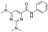 2,6-BIS(DIMETHYLAMINO)-N-PHENYLPYRIMIDINE-4-CARBOXAMIDE 结构式